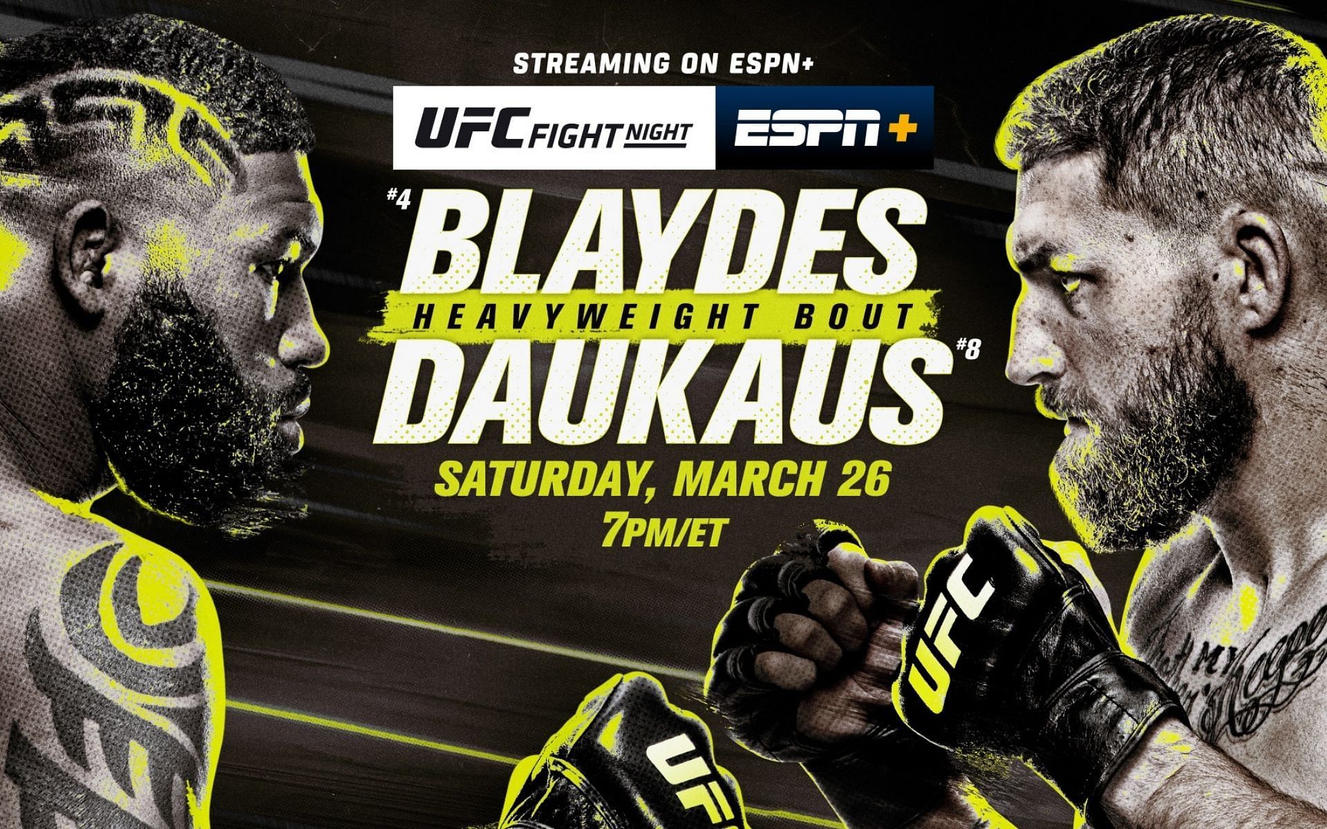 UFC Fight Night: Blaydes vs. Daukaus [Image courtesy @ESPNPR on Twitter]