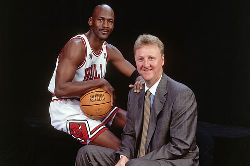 Michael Jordan couldn't get past Larry Bird in six attempts in the postseason. [Photo: Bleacher Report]