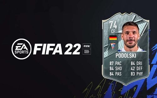 Lucas Podolski Silver Stars card in FIFA 22 Ultimate Team (Image via Sportskeeda)