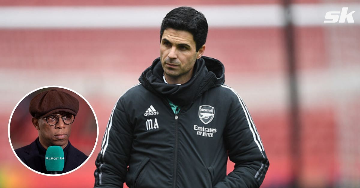 Gunners boss Mikel Arteta; [inset] Ian Wright.