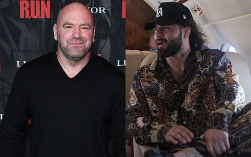 Dana White (L) via Getty and Jorge Masvidal (R) via Instagram @gamebredfighter