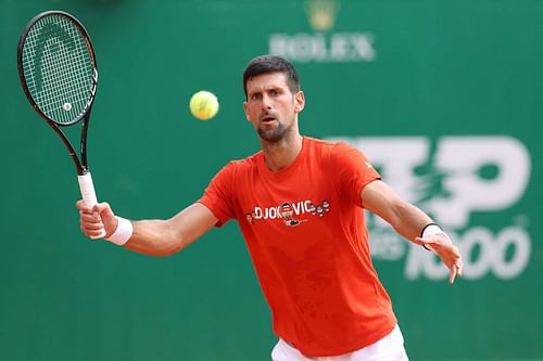 Novak Djokovic was spotted training intensely for his imminent return to action at Monte-Carlo