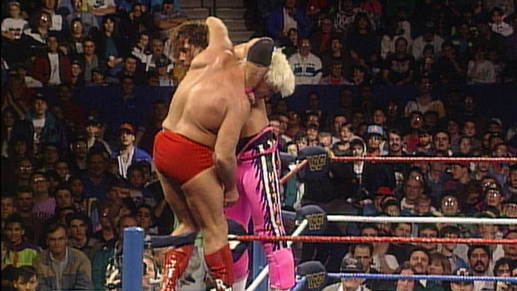 Bret Hart vs. Ric Flair at a WWE house show in Canada