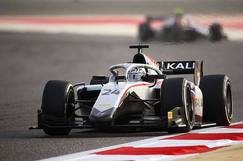 Formula 2 Championship - Round 12: Sakhir - Nikita Mazepin's Hitech Grand Prix car in Bahrain