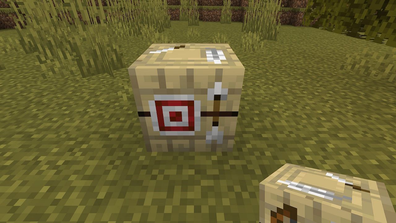 Players can find fletching tables generated inside of villages. (Image via Minecraft)