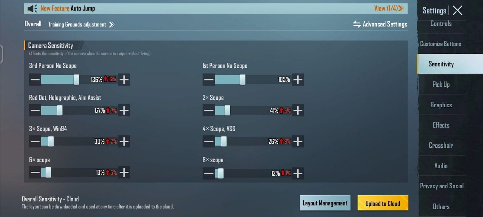 Ideal camera sensitivity (Image via Krafton)