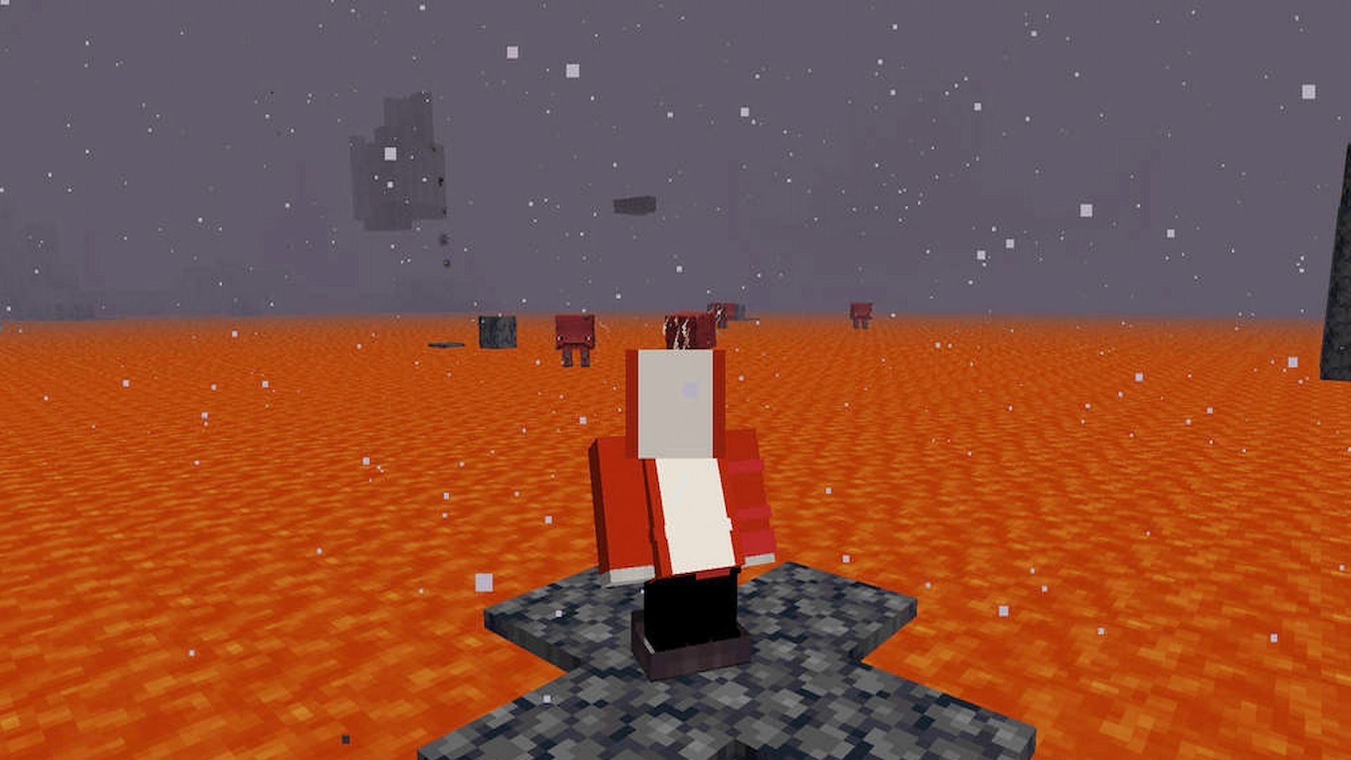 Players can use the Lava Walker Enchantment to walk on lava and keep themselves safe from the fire damage (Image via 9Minecraft.net)