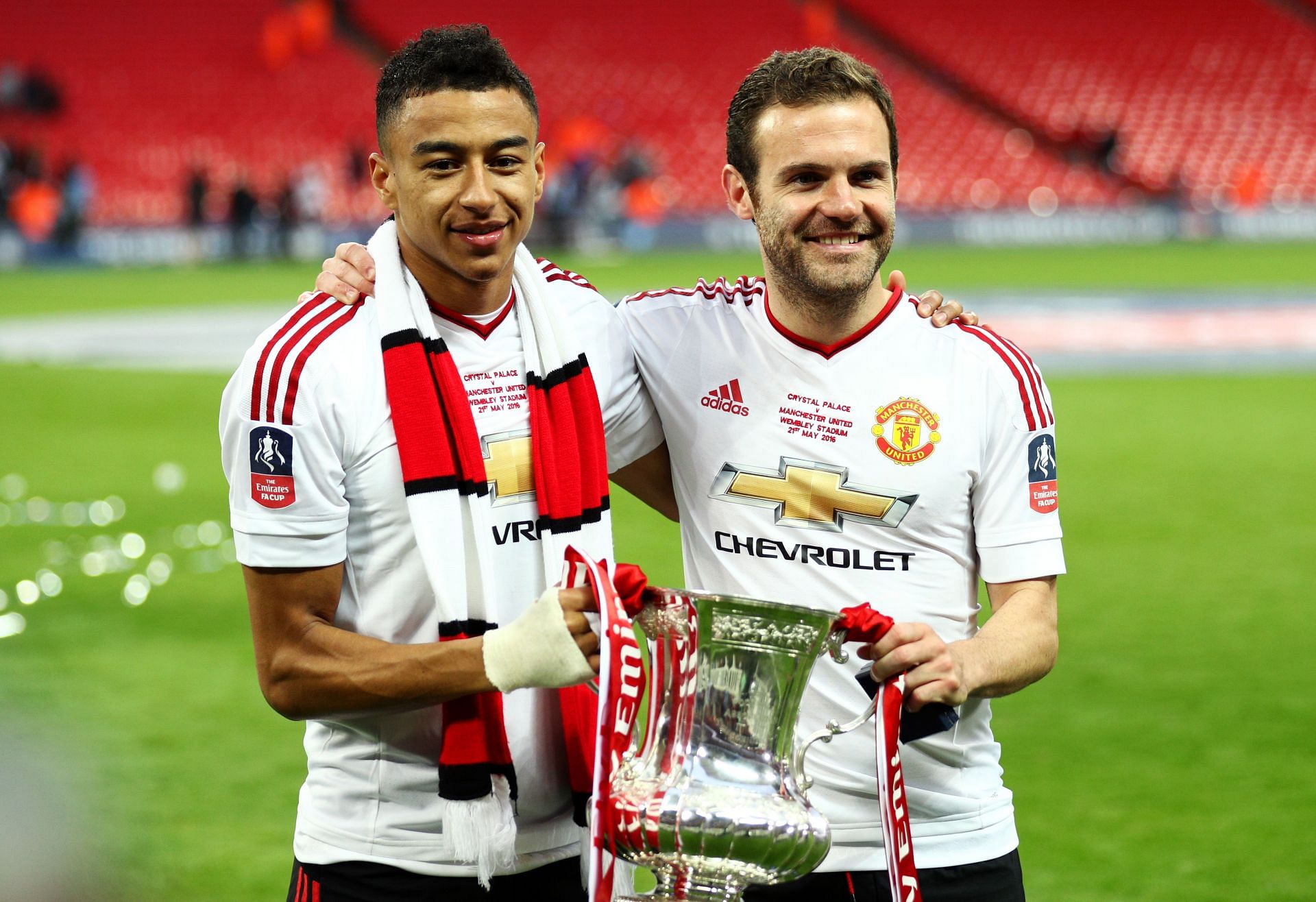 It's a difficult end to Lingard (left) and Mata's (right) United careers