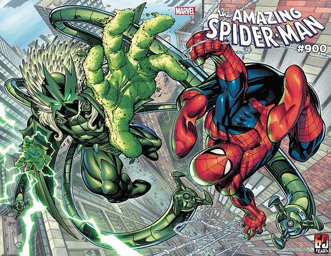 The Amazing Spider-Man fights the amalgamation of Sinister Six in the  milestone 900th issue