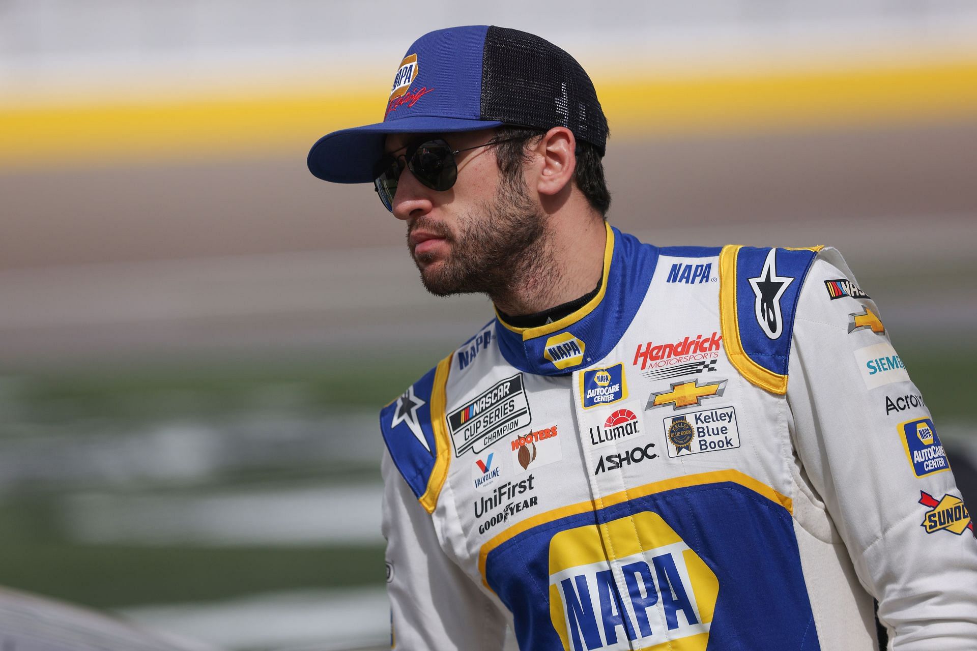 Chase Elliott at NASCAR Cup Series Pennzoil 400 - Practice