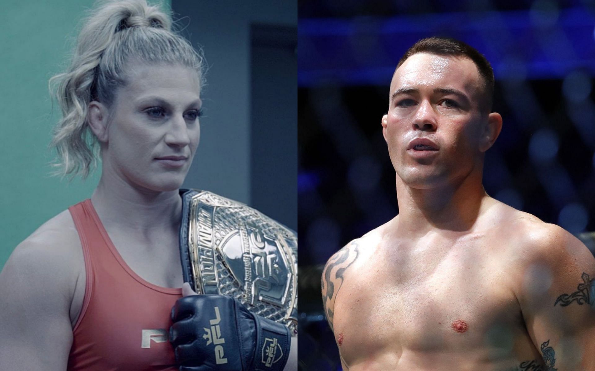 Kayla Harrison (left. Image credit: @judokayla on Instagram), Colby Covington (right)