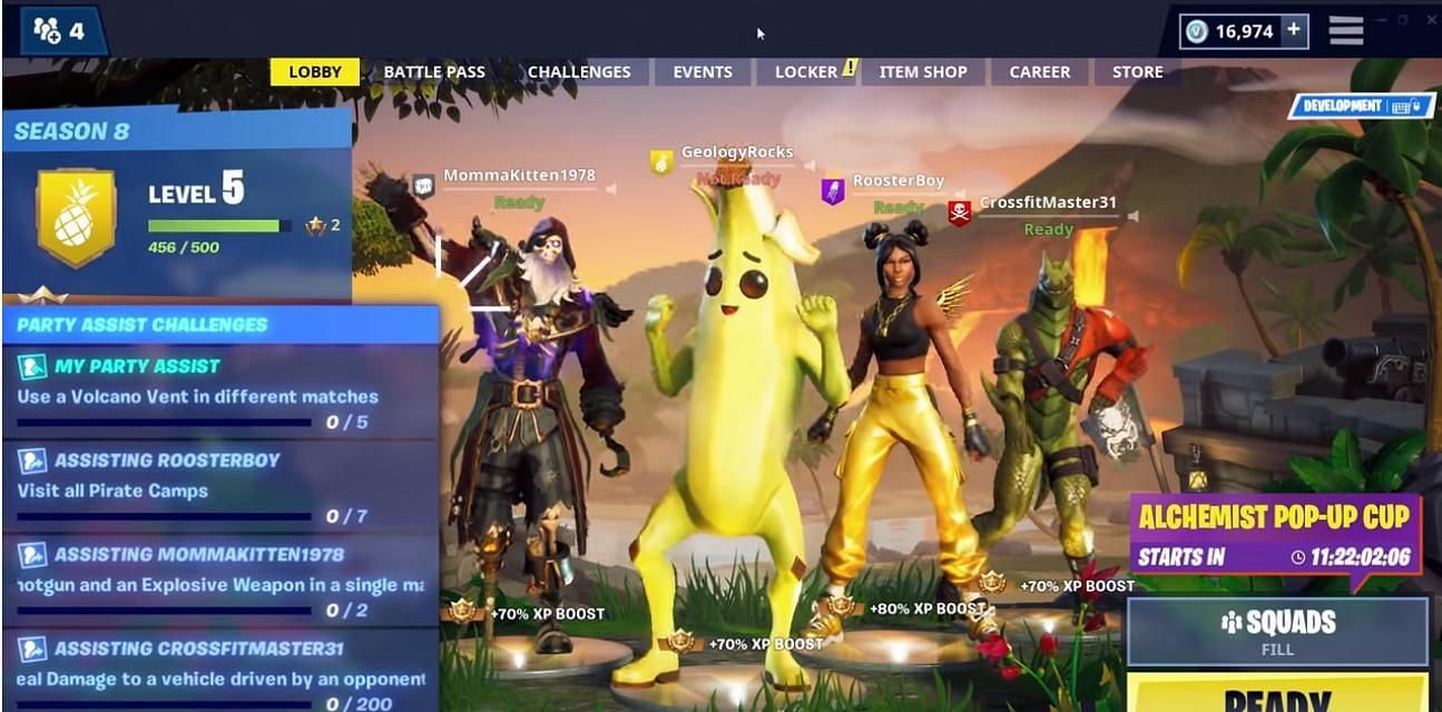 Squad lobby (Image via FortTory on Twitter)