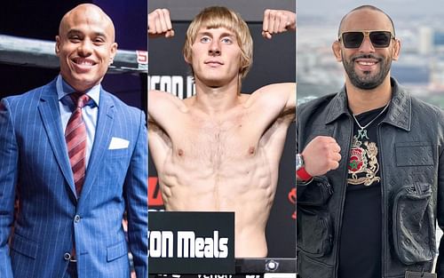 Ali Abdelaziz (left), Paddy Pimblett (middle) and Ottman Azaitar (right) [Image credits: @aliabdelaziz000 on Instagram and @ottmanazaitar on Twitter]