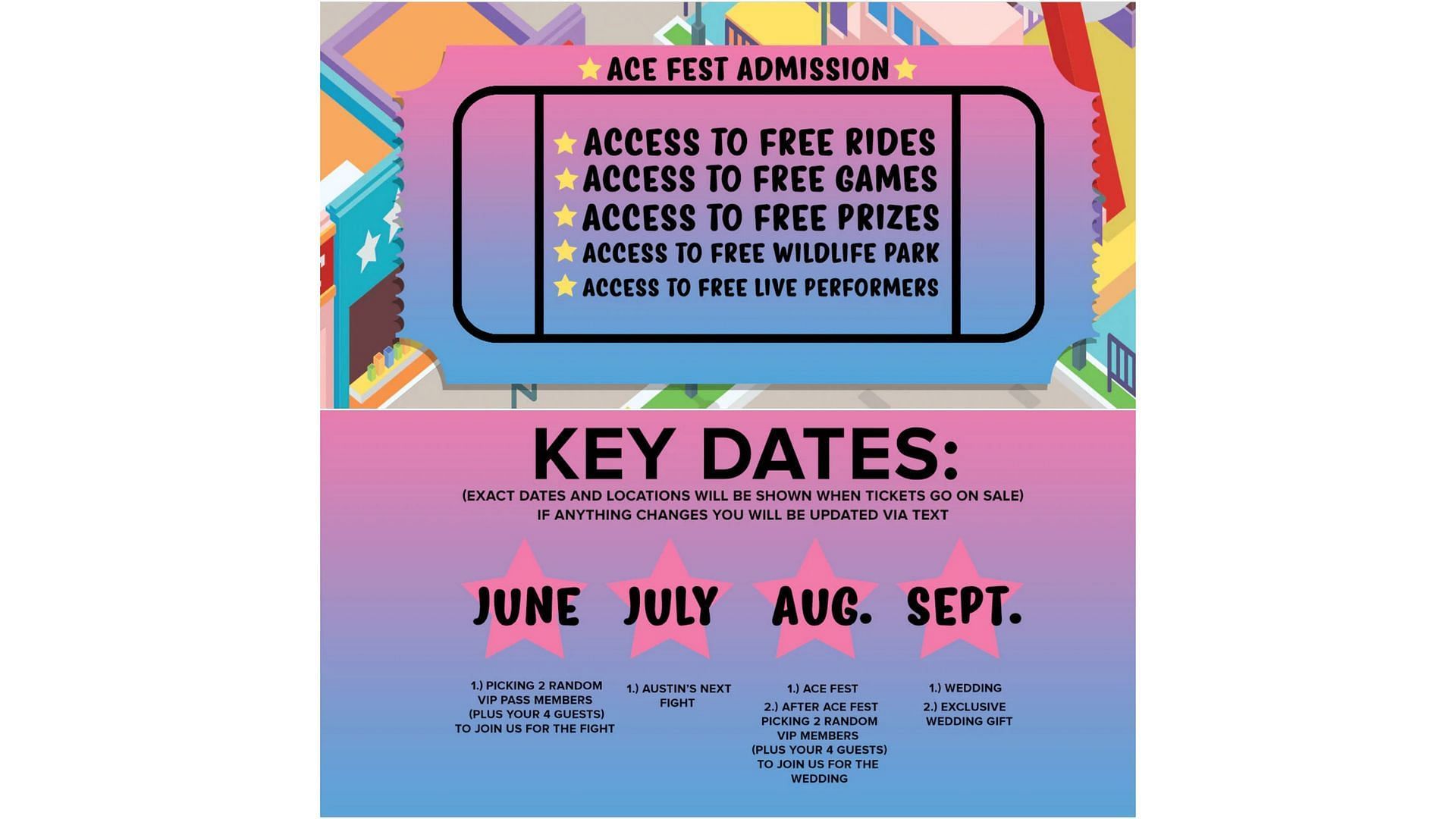 Attractions and key dates from the fest (Image via theacefamilyfest.com)