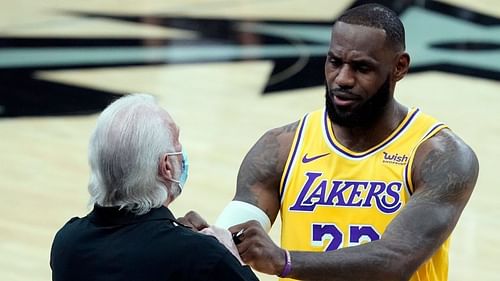 Gregg Popovich and LeBron James. (Photo: The SportsRush)