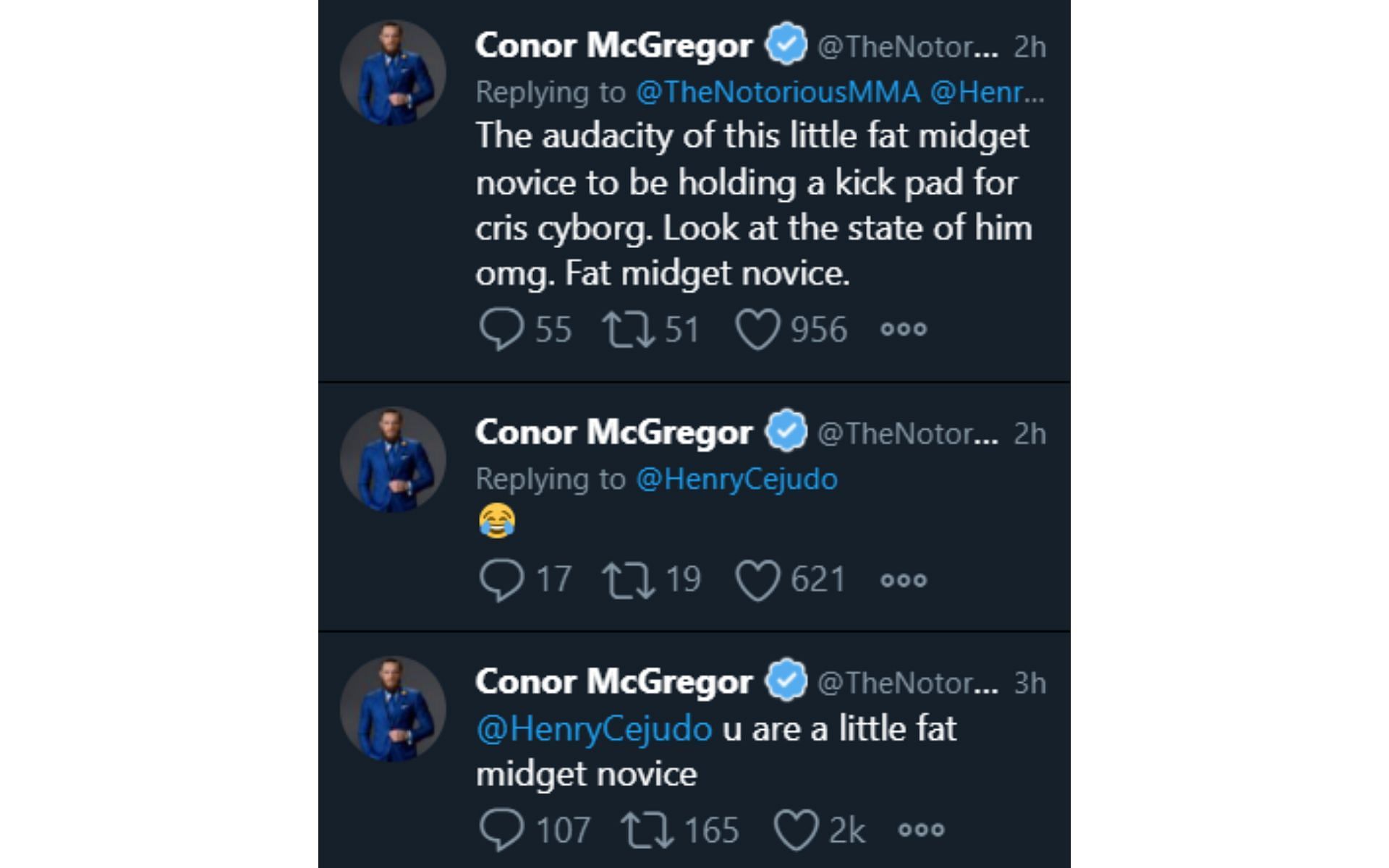 Conor McGregor responding to Henry Cejudo&#039;s video