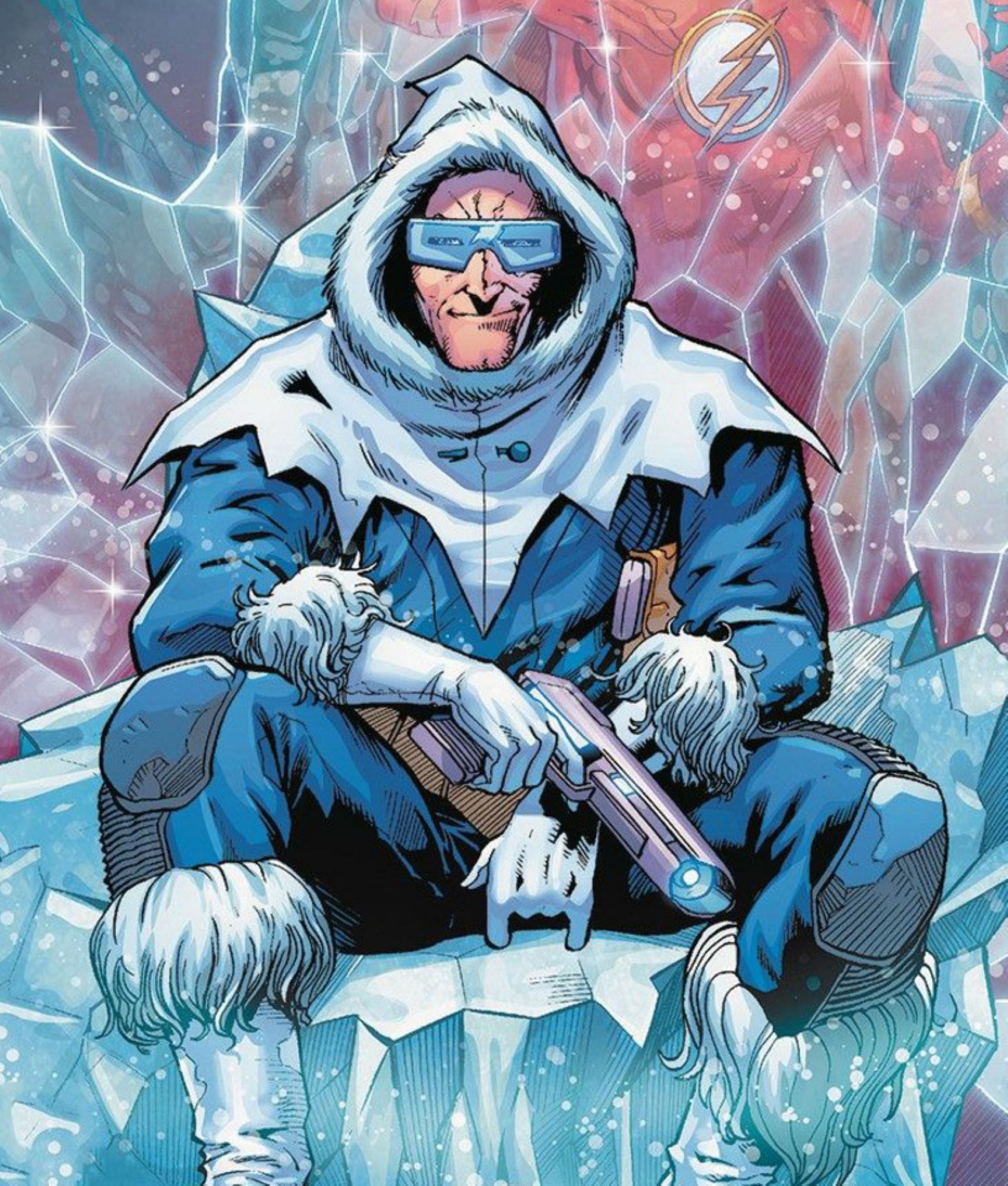 Captain Cold uses technology to harness Ice&#039;s powers ( Image via DC)