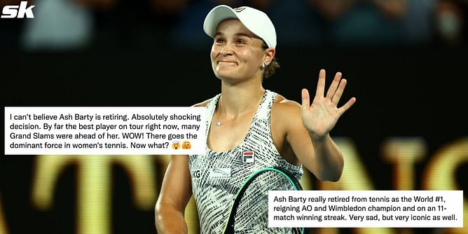 "I can't believe Ashleigh Barty is retiring, there goes the dominant force in women's tennis" - Fans react to World No. 1's shock retirement
