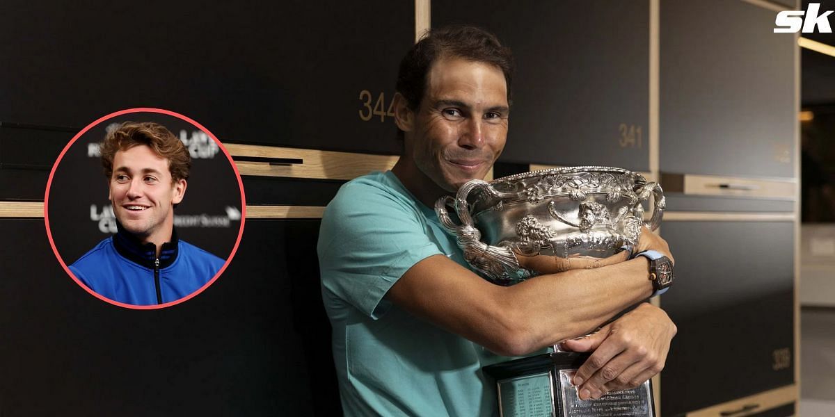Casper Ruud (inset) considers Rafael Nadal&#039;s 21st Grand Slam triumph one of the biggest achievements in history