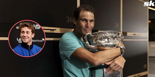 Casper Ruud (inset) considers Rafael Nadal's 21st Grand Slam triumph one of the biggest achievements in history