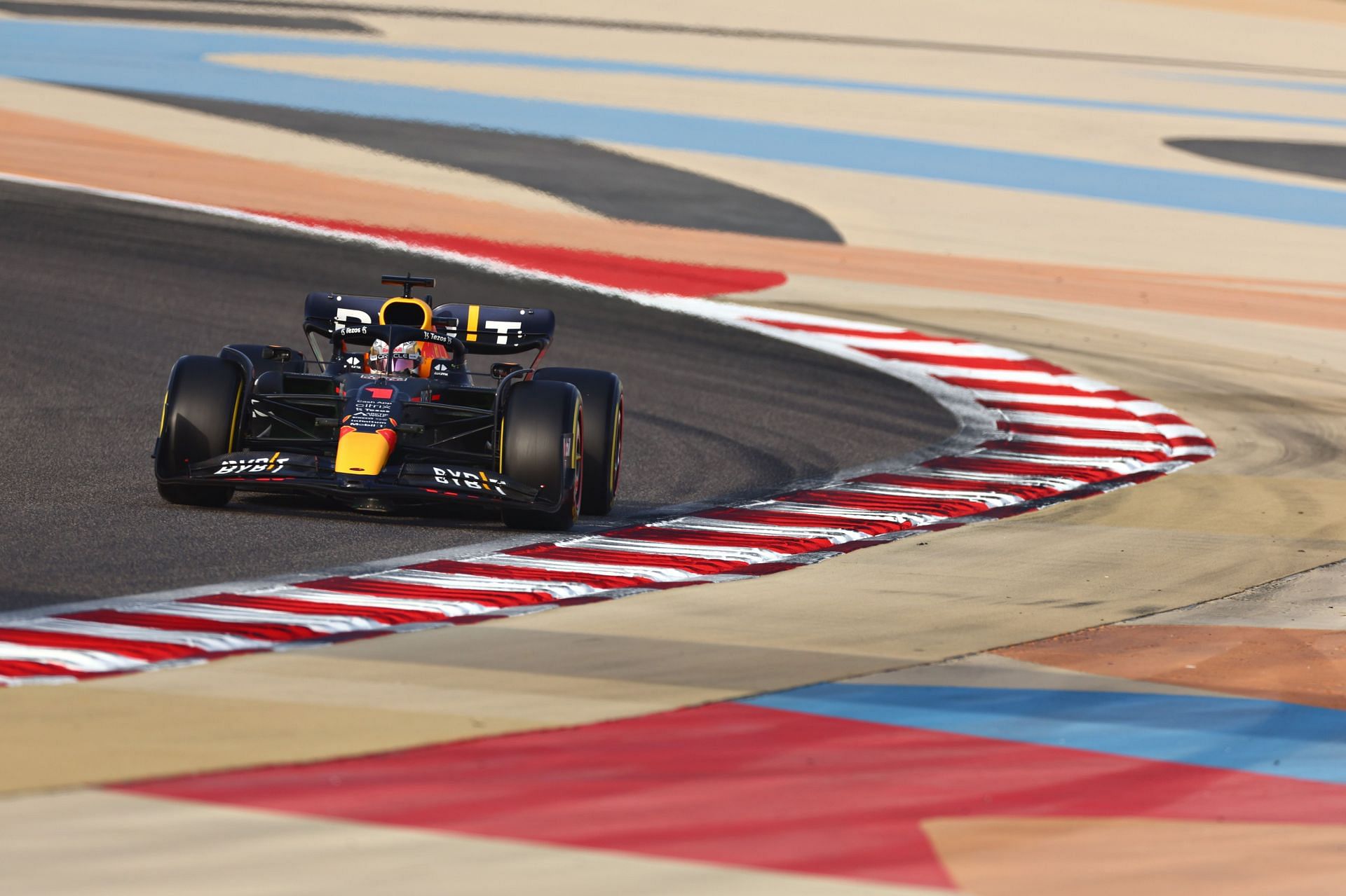 Max Verstappen in action during Day 3 of pre-season testing in Bahrain (Photo by Mark Thompson/Getty Images)
