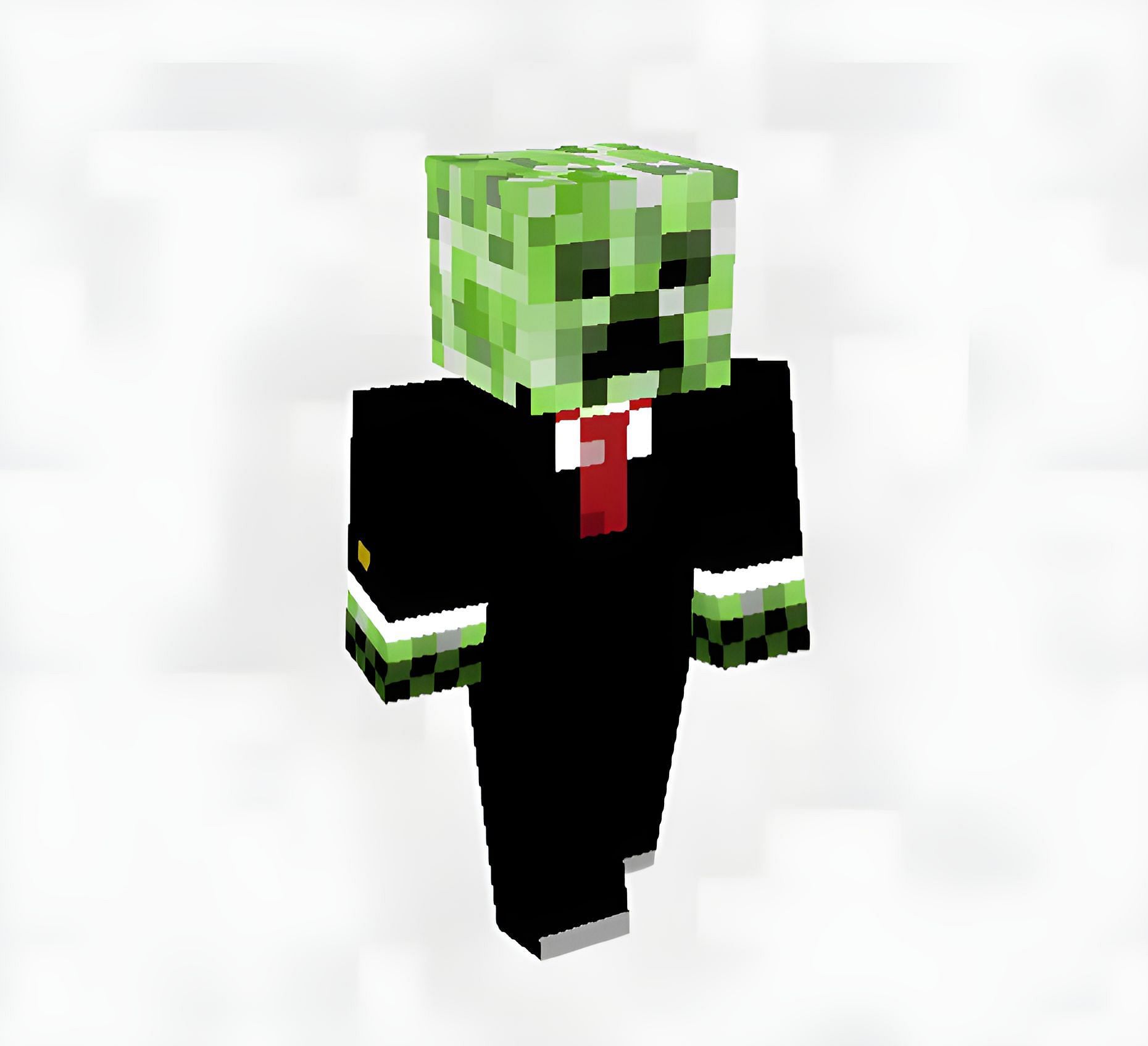 minecraft creeper in a suit skin