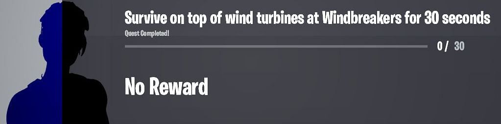Survive for 30 seconds on top of a wind turbine to earn 25,000 XP (Image via Twitter/iFireMonkey)