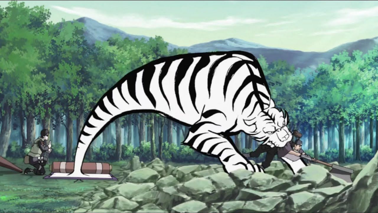 Sai using sealing technique in the Naruto series (image via Pierrot)