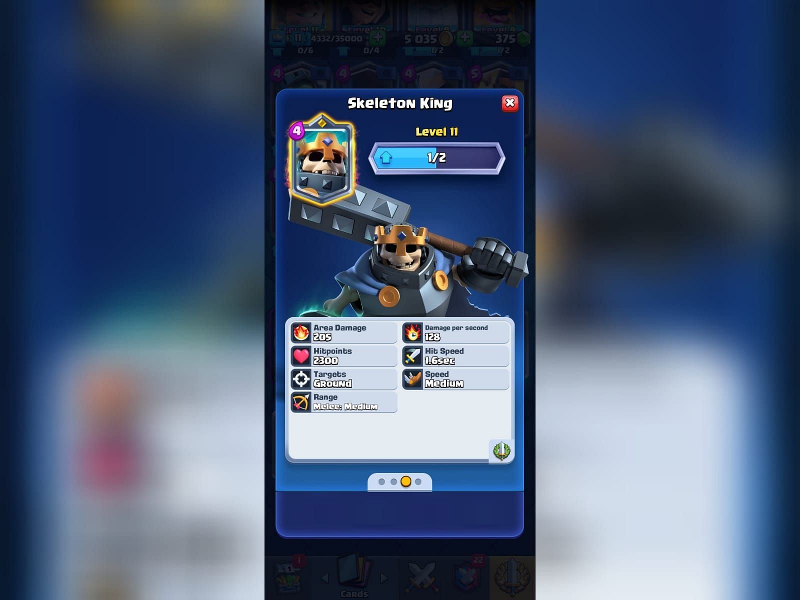 Skeleton King  Clash Royale decks, card stats, counters, synergies