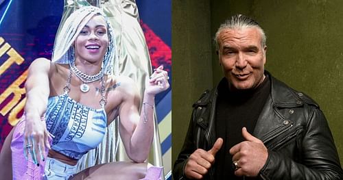 Briana Brandy (B-Fab) and Scott Hall (Razor Ramon)