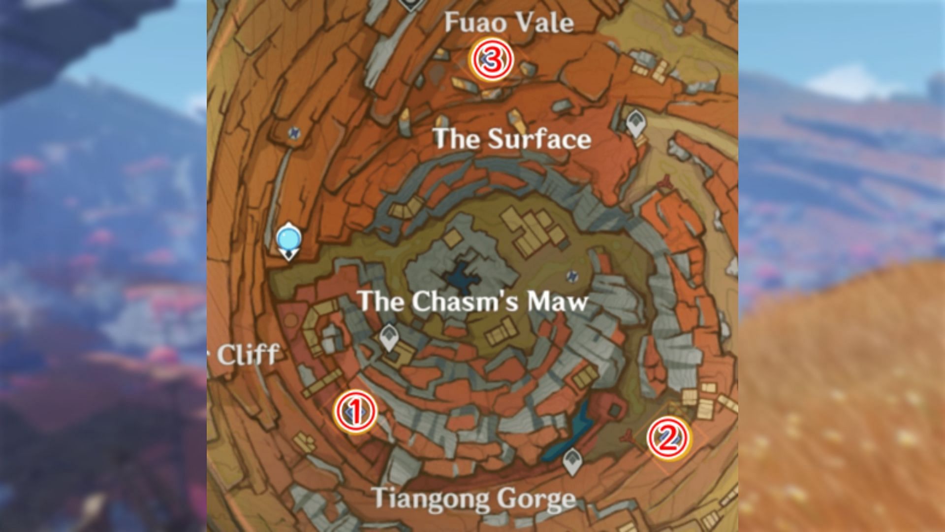 Bedrock Key Locations (Image via Genshin Impact)