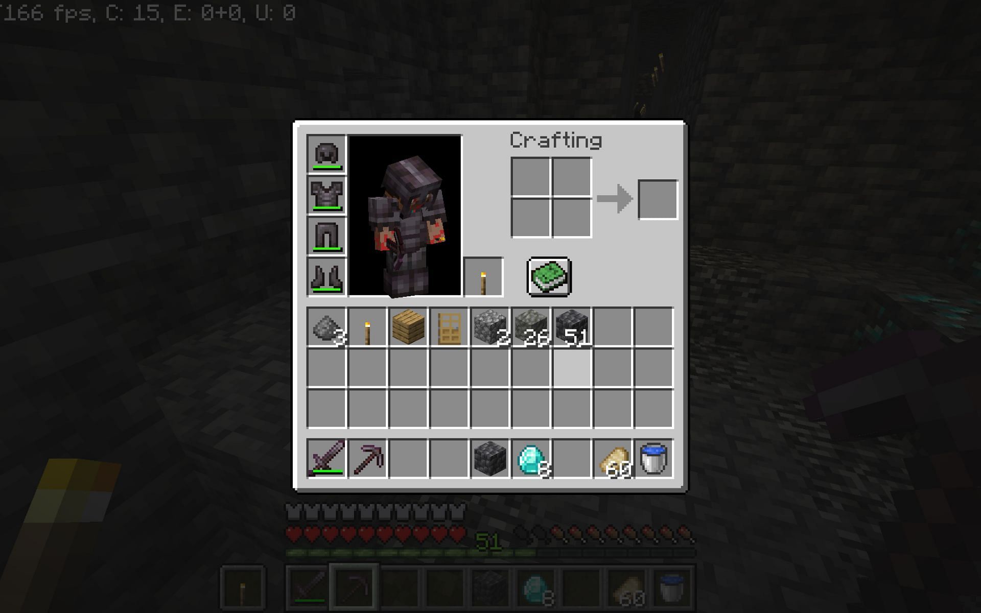 How to clear inventory (Image via Minecraft)