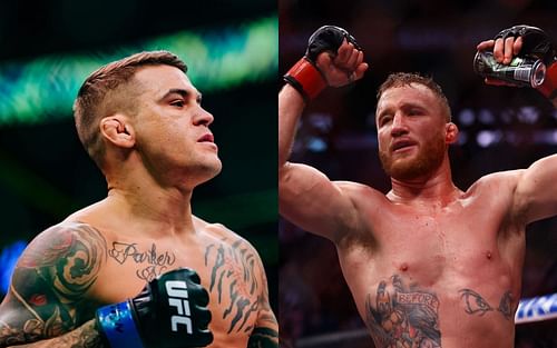 Dustin Poirier (left), Justin Gaethje (right)