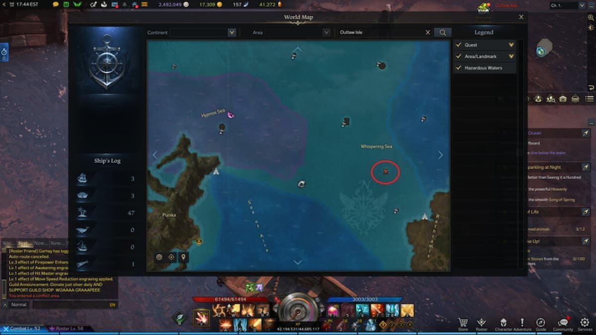 Outlaw Isle dapat ditemukan di Whispering Sea (Gambar via Smilegate)