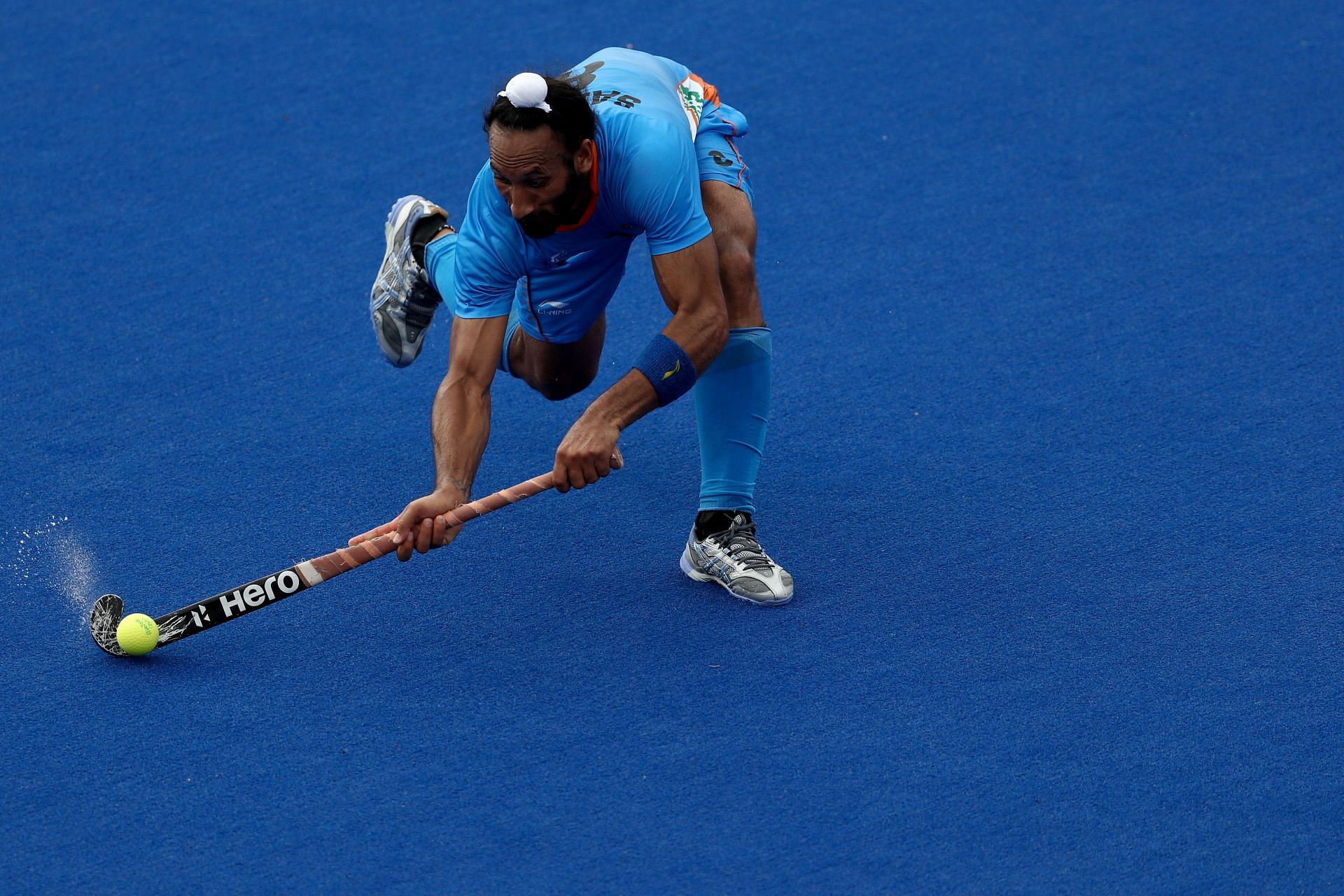 Hockey - Olympics: Day 3 Sardar Singh in action for India