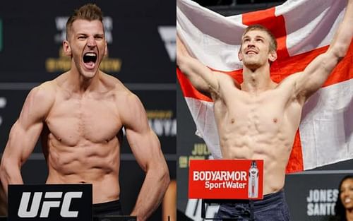 Dan Hooker (left) will face Arnold Allen (right) at UFC London