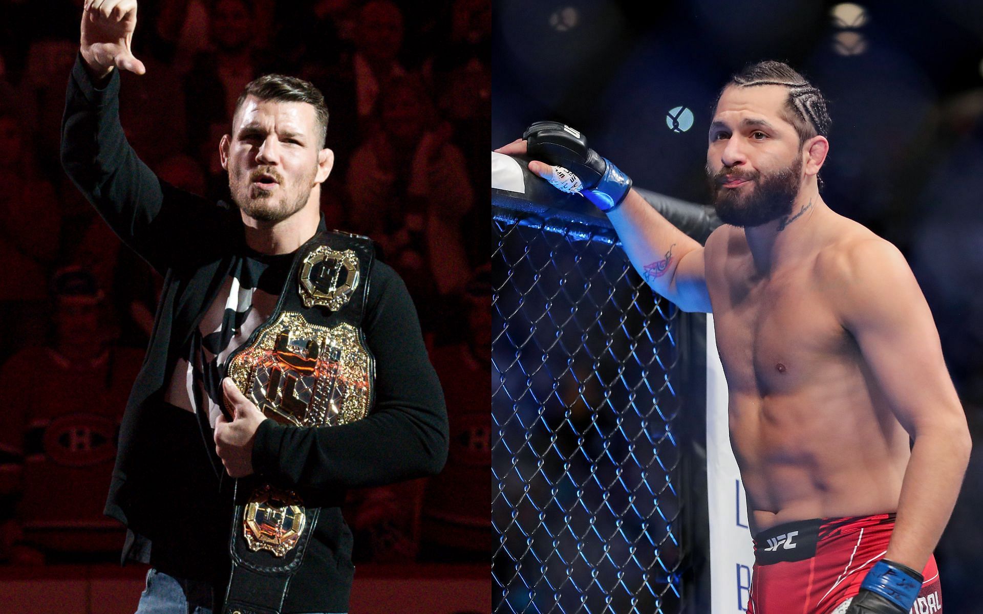 Michael Bisping (left) and Jorge Masvidal (right) (Images via Getty)