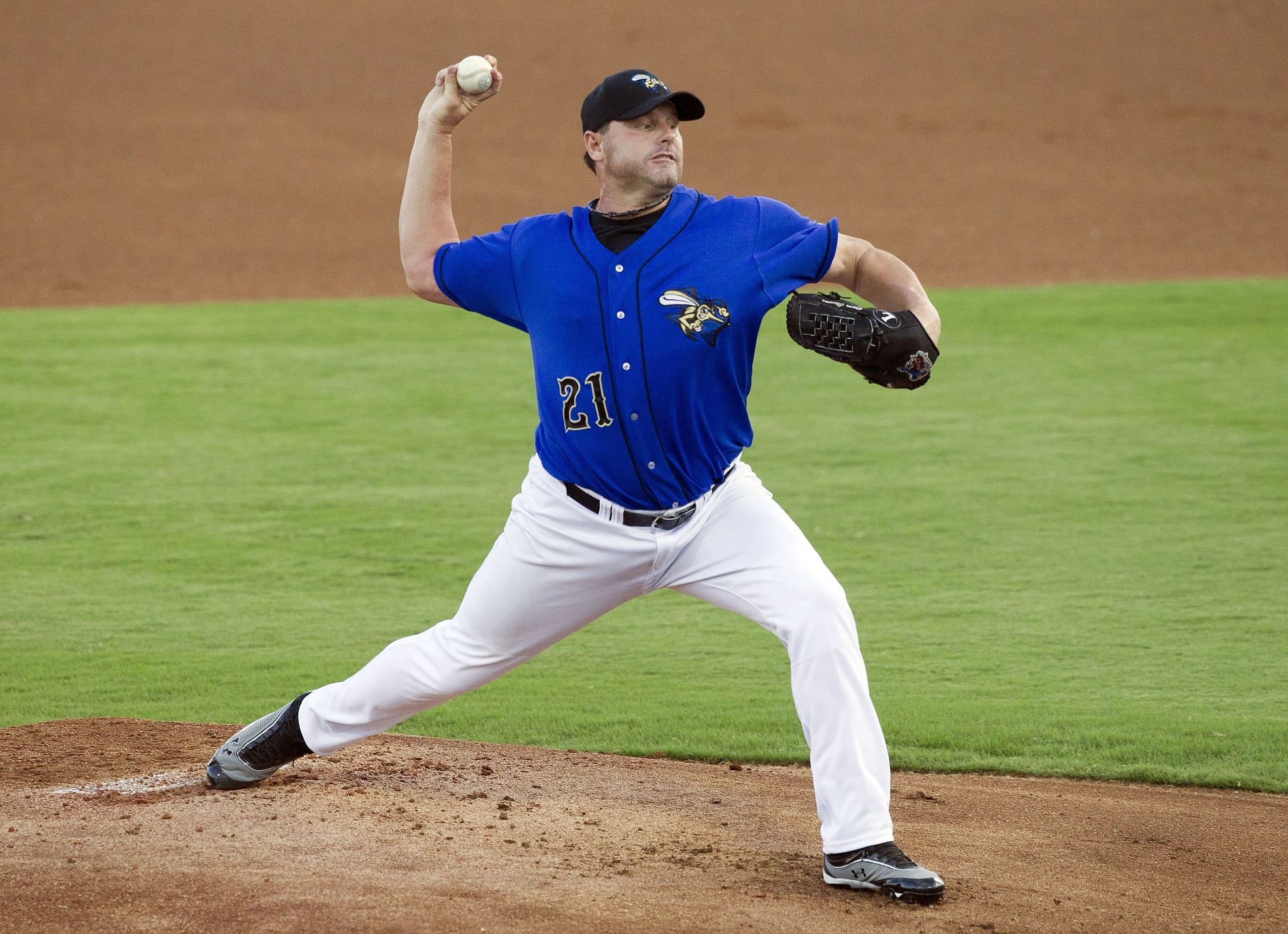 Roger Clemens pitching in the minor leagues 2012