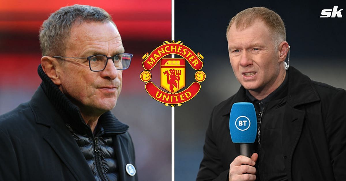 Scholes (right) has been critical of Rangnick&#039;s appointment.