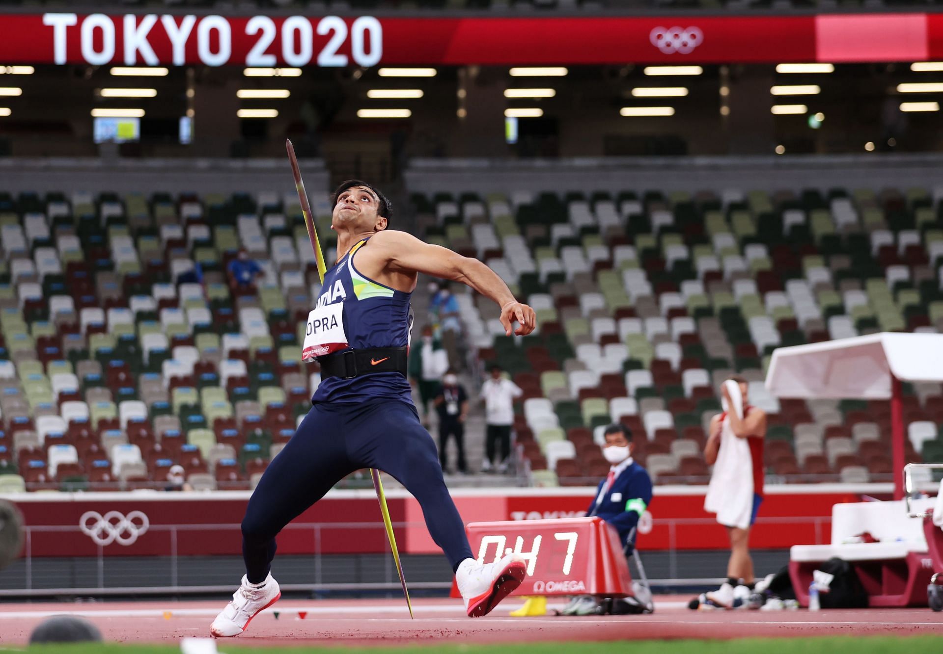 Neeraj Chopra in action at the Tokyo Olympics (Image courtesy: Getty Images)