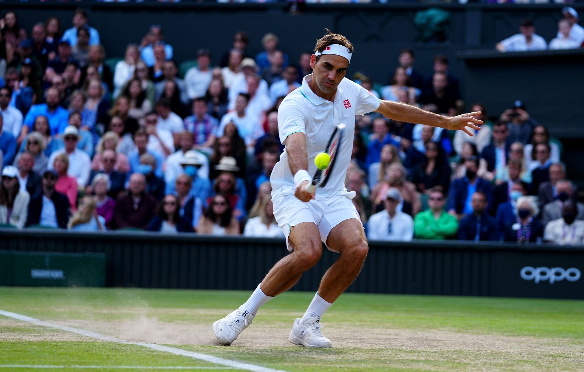 Roger Federer in Wimbledon last year