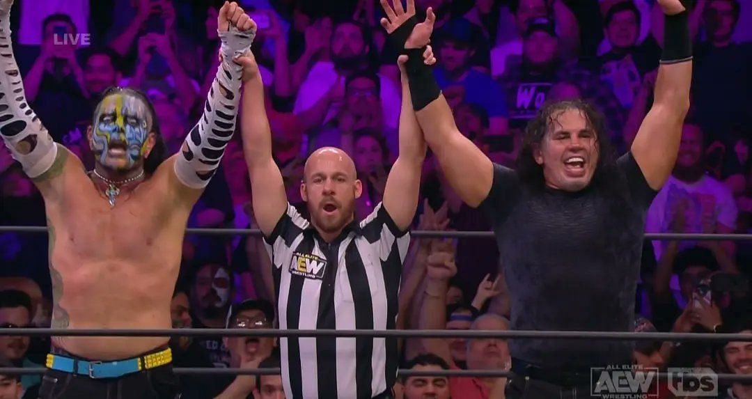 The legendary tag team secured their first AEW win on Dynamite