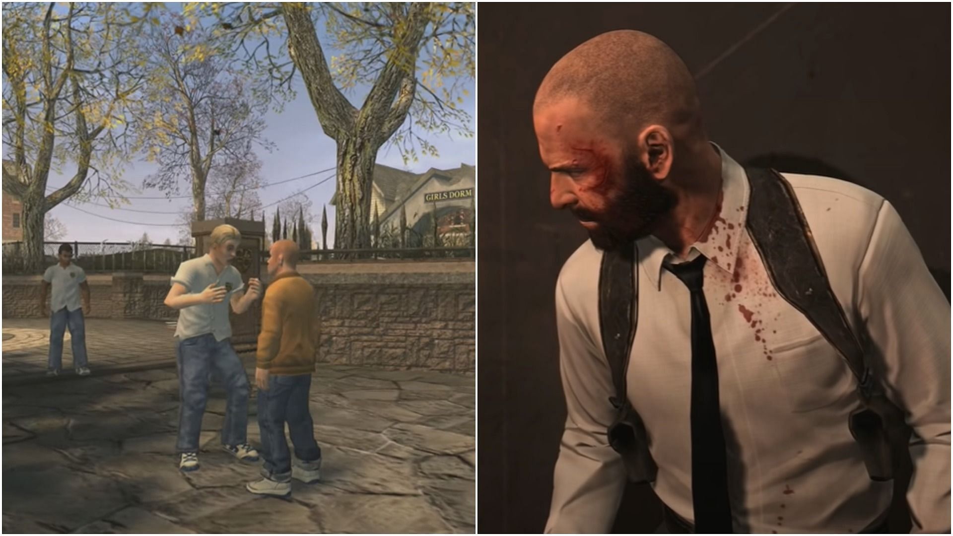 Bully and Max Payne series should be the next title Rockstar revisits after GTA (Images via Bully/Max Payne 3)