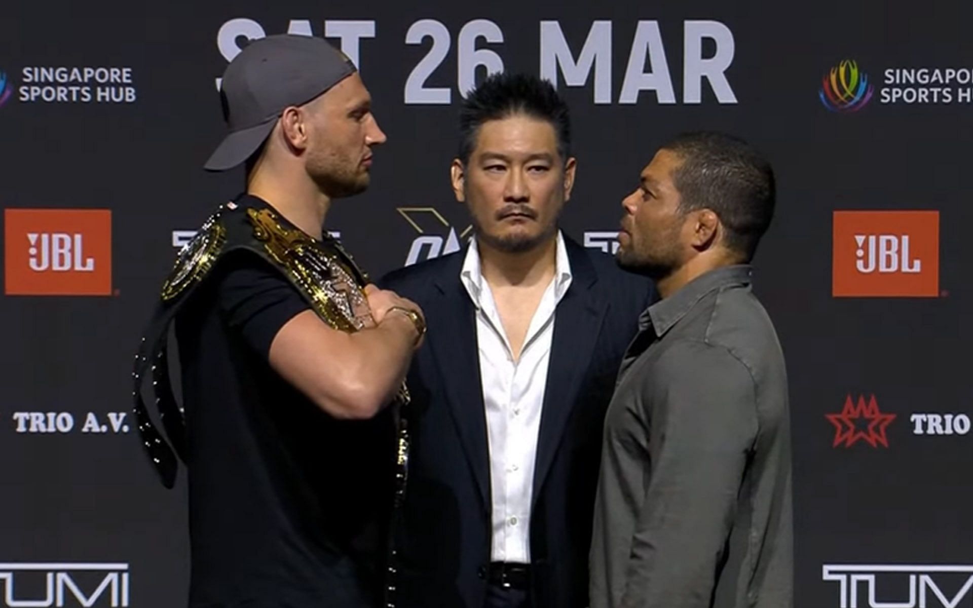 Reinier de Ridder (L) will test his grappling against Andre Galvao (R) at ONE X. | [Photo: ONE Championship]