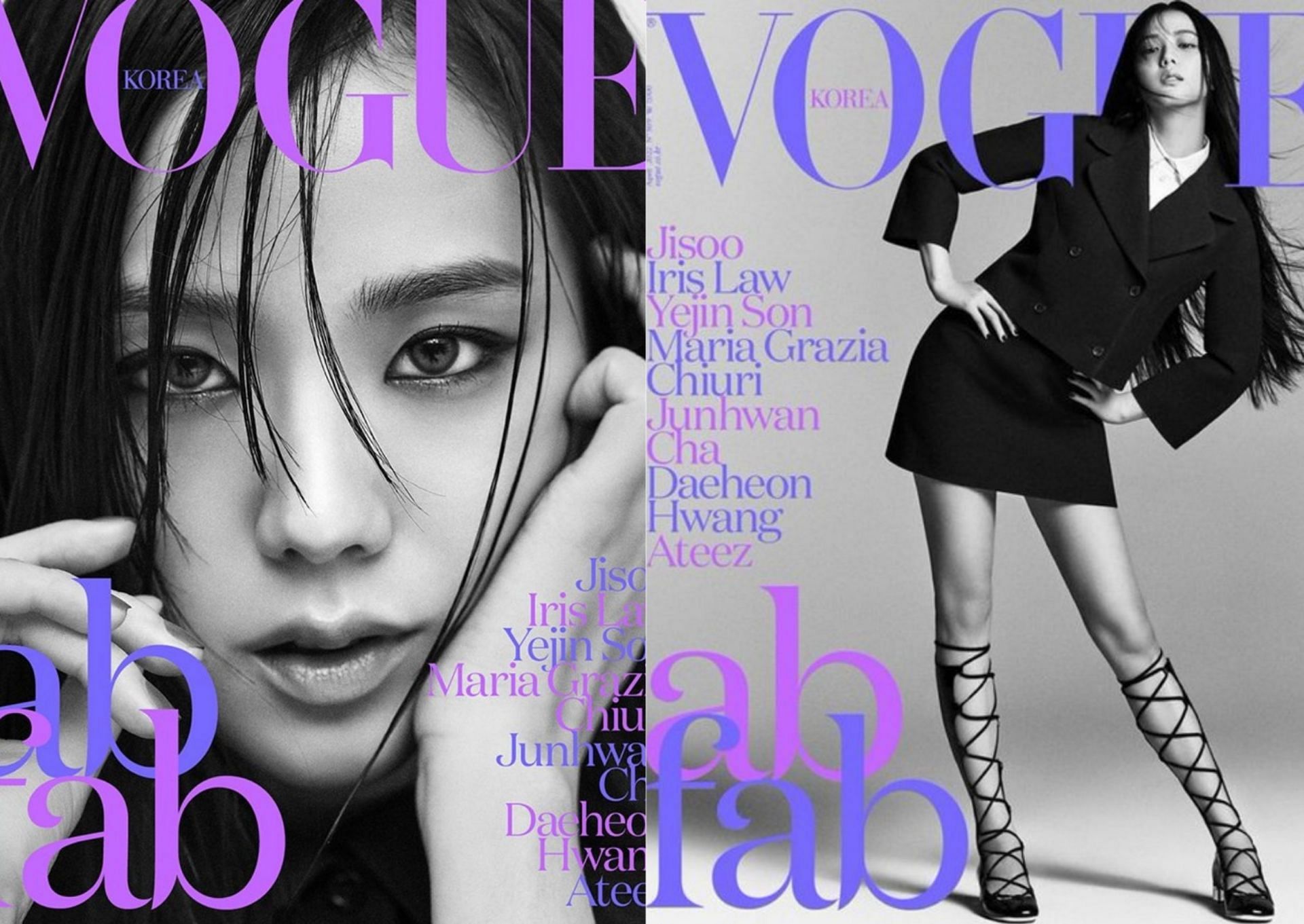 Jisoo x Dior for Vogue Magazine 2022 (Image via @VogueKorea/Twitter)