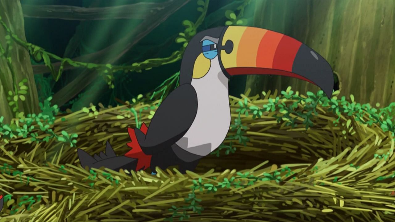 Toucannon as it appears in the anime (Image via The Pokemon Company)