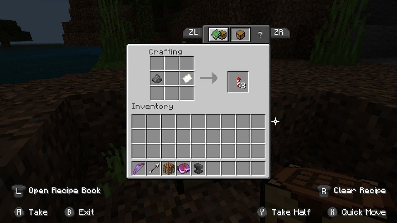Players can create fireworks using 1 gunpowder and 1 paper (Image via Minecraft)