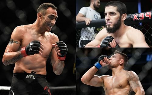 Tony Ferguson (left); Islam Makhachev (top); Rafael dos Anjos (bottom)