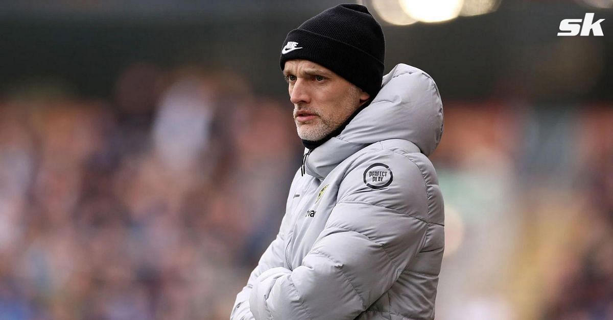 Blues manager Thomas Tuchel looks on during a match.