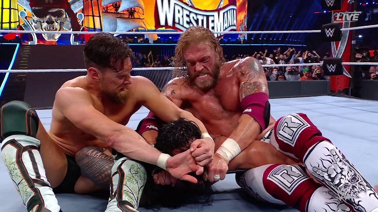 Edge vs. Roman Reigns vs. Daniel Bryan at WrestleMania 37.